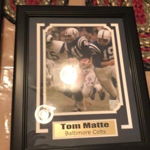 TomMatte Baltimore Colts framed photo